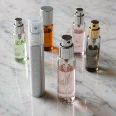 Travel size perfume bottles: refillable travel atomizers and glass miniature perfume bottles compared